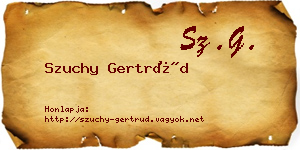 Szuchy Gertrúd névjegykártya